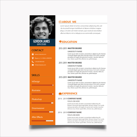 professional person resumeのイラスト素材