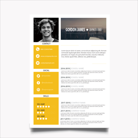 professional person resumeのイラスト素材