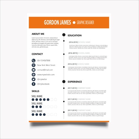 Clean person resumeのイラスト素材