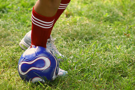 soccer ball kickの写真素材