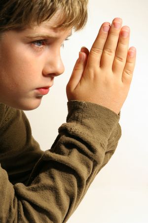 Praying hands childの写真素材