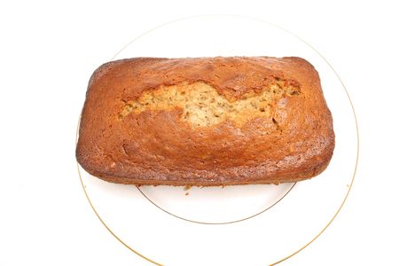 whole banana bread on topの写真素材