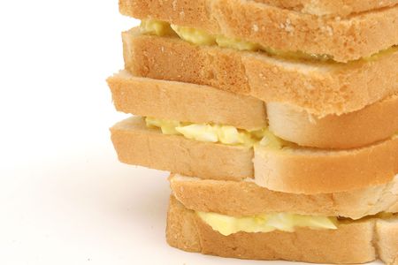 egg salad stack copyspace leftの写真素材