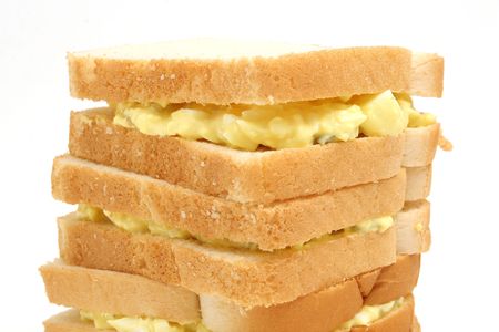 egg salad stack upcloseの写真素材