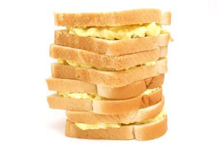 egg salad sandwich stack snackの写真素材