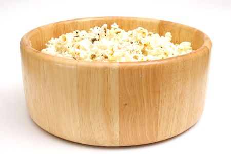 popcorn bowl on whiteの写真素材