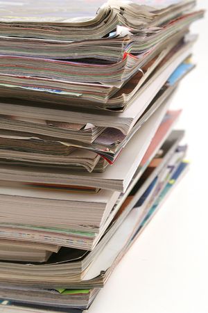 stack of magazines verticalの写真素材
