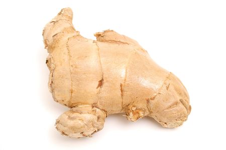 ginger root on topの写真素材