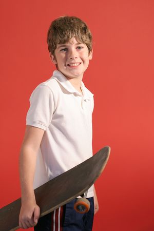skateboard kid verticalの写真素材