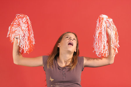 cheerleader upの写真素材