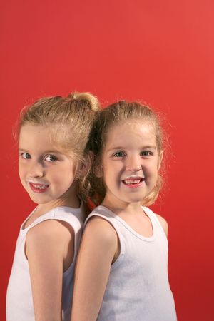 twin milk moustache verticalの写真素材