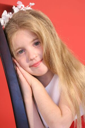 sweet child headshot verticalの写真素材