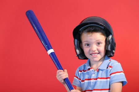 little baseball boyの写真素材