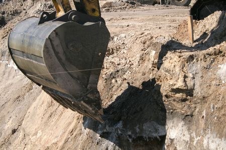 track hoe bucket upcloseの写真素材