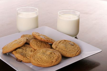 cookies & milkの写真素材