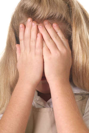 my daughter hiding from meの写真素材
