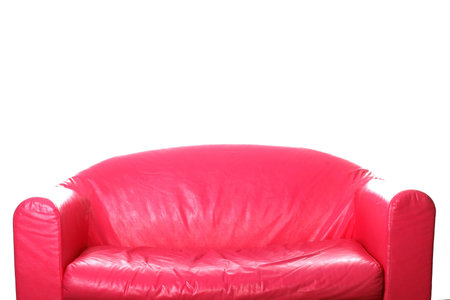 Pink Couch on Whiteの写真素材