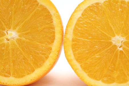 orange halves upcloseの写真素材