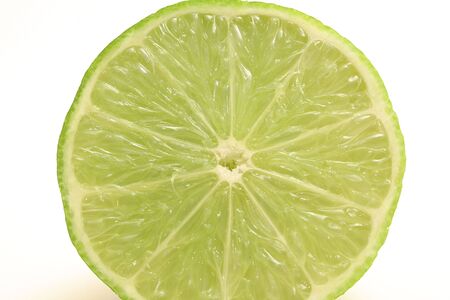 single cut lime upcloseの写真素材