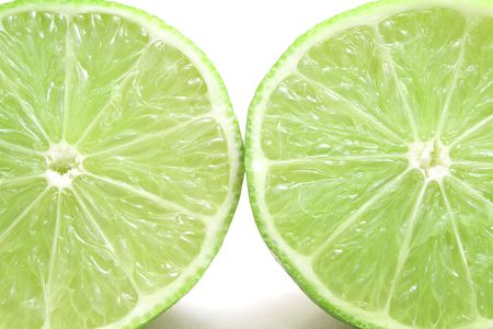 lime halves upcloseの写真素材