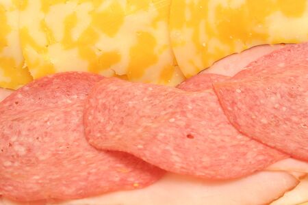 meat and cheese up closeの写真素材