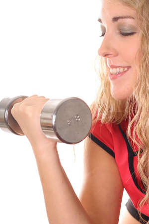 woman working out vertical smileの写真素材