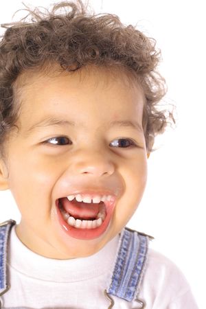toddler laughingの写真素材