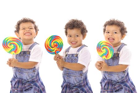 Lollipop tripletsの写真素材