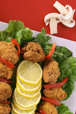 seafood hushpuppiesの写真素材