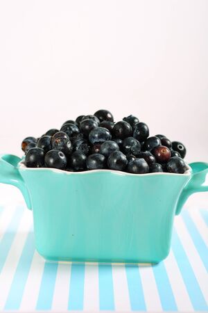blueberries on lines verticalの写真素材