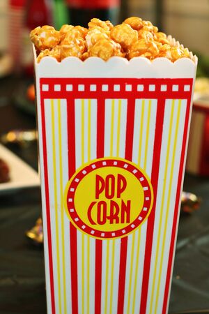 caramel popcornの写真素材