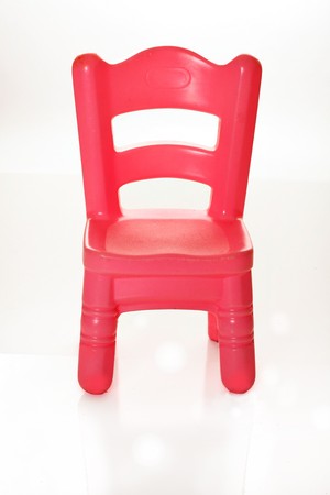 pink chair isolated on whiteの写真素材
