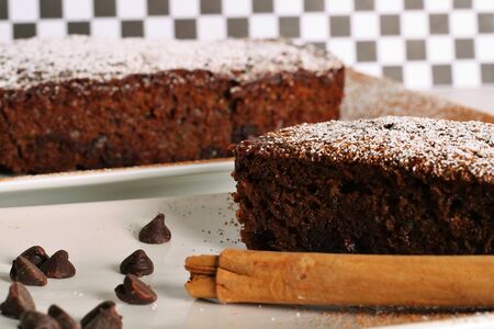 chocolate zuchinni breadの写真素材