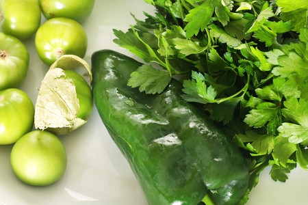 tomatillo salsa ingredientsの写真素材