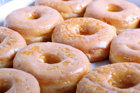glazed doughnuts の写真素材