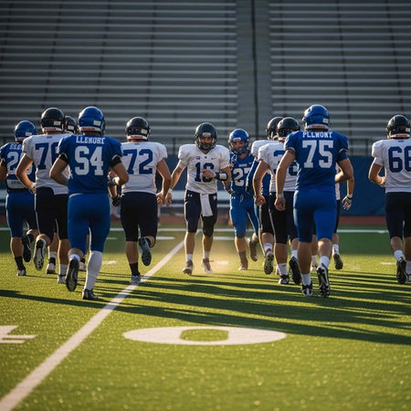 Football action in Redding, California, USA.