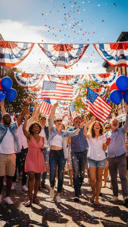 participants in an annual event celebrating independence and national pride