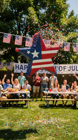 participants at the annual fourth of july event - patriotic celebration