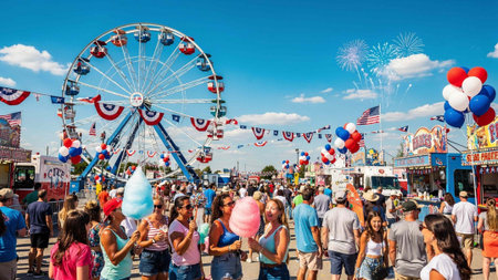 Unidentified people enjoy the annual San Jose Festival. This annual festival is held annually.