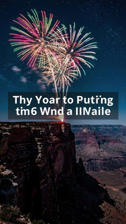 Inspirational quote on the background of the Grand Canyon National Park