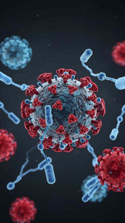 Coronavirus 2019-nCoV. SARS-CoV-2, Middle East Respiratory Syndrome, SARS-CoV-2. 3D illustration