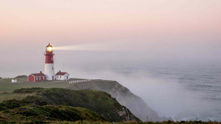 Lighthouse on the Atlantic Ocean Coast in Portugal, Cabo da Roca
