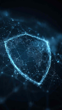 3D rendering of abstract digital technology background with connection lines and dots