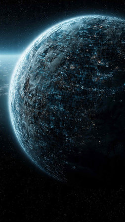 Earth from space showing the beauty of space exploration. 3D rendering