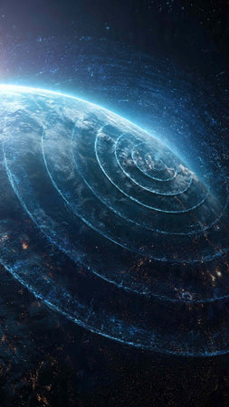 Earth from space showing the beauty of space exploration. 3D rendering