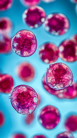 3d illustration of Bacteria cells. Microscopic view of Bacteria cells.