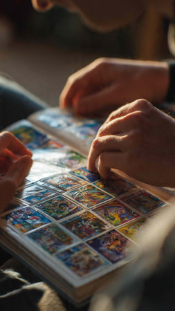 Close-up of a man and a woman playing tarot cards