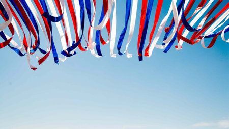 Patriotic frame with american flag on white background. Vector illustration.