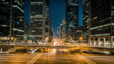 Traffic in downtown Chicago, Illinois, United States of America