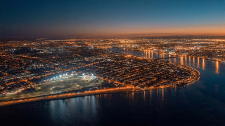 Aerial view of the city of Rotterdam, Holland.